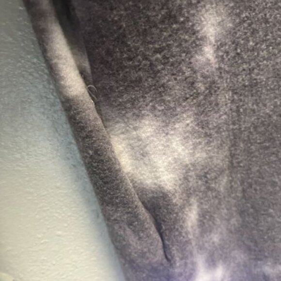 Crepas Gray & White Tie-Dye Open Front long Cardigan, long sleeves, pockets - Picture 10 of 10